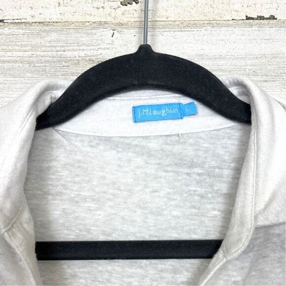 J. McLaughlin Womens Large White Linen Button Down Lightweight Blouse Top - Picture 3 of 5